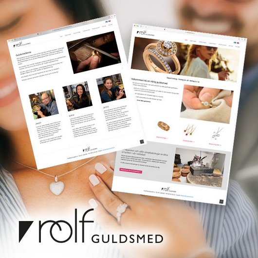 Collage av webbplats för Rolf Guldsmed