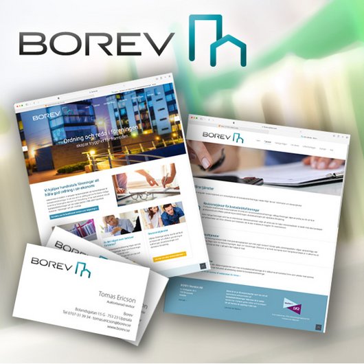 Logotyp och webbplats till Borev
